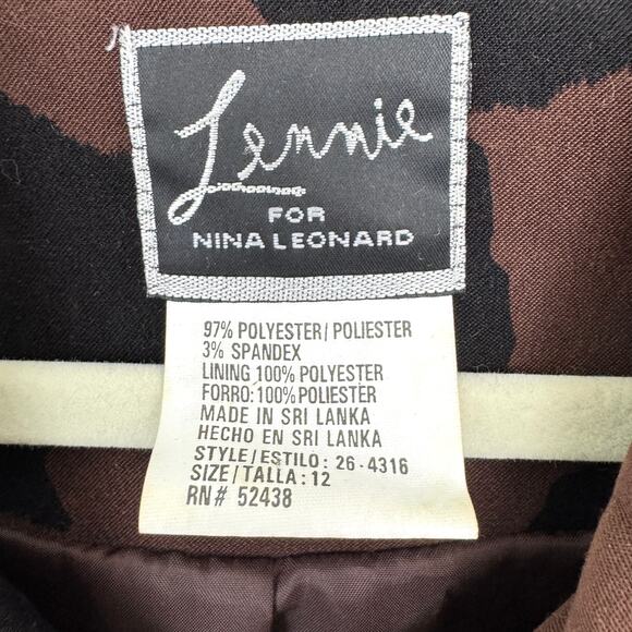 Lennie Nina Leonard Women VTG Button Front Light Jacket Size 12 Microsuede Brown - Picture 2 of 6